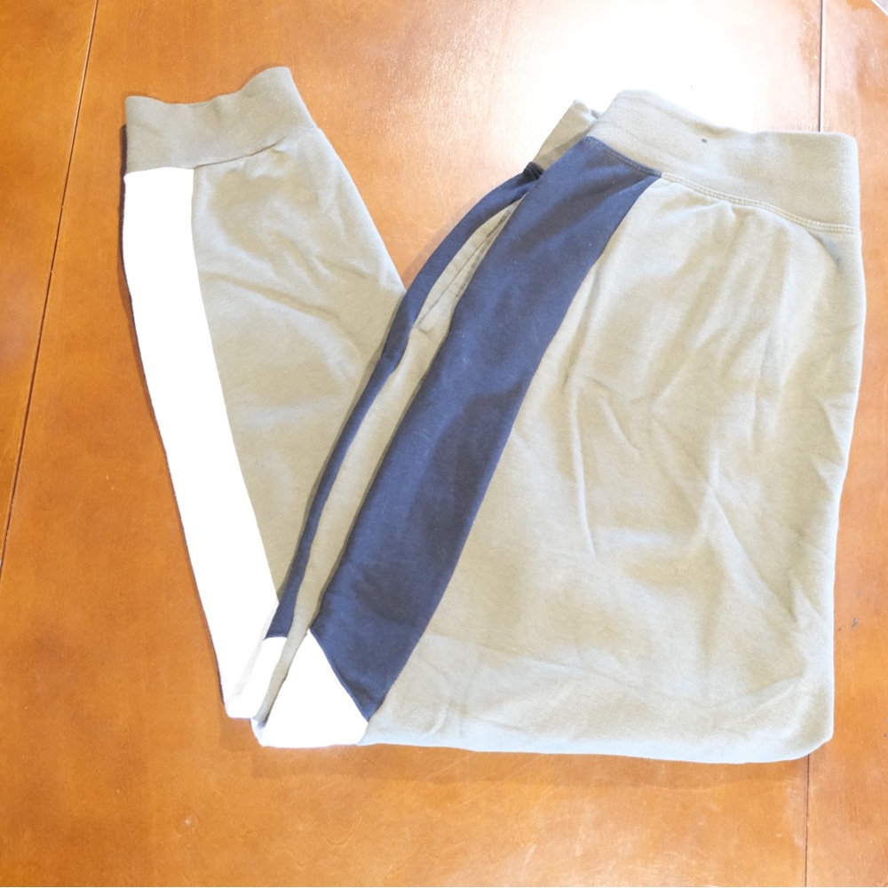 Nike Women’s Olive Green Joggers with Black and White Stripes